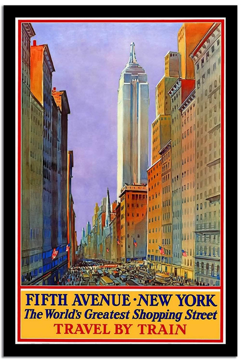 Travel By Train  Vintage Poster Fine Art Print