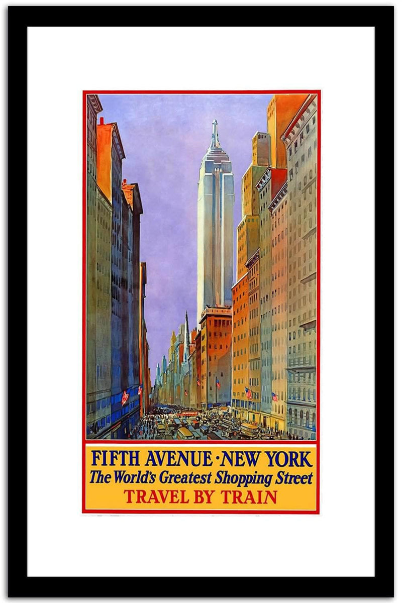 Travel By Train  Vintage Poster Fine Art Print
