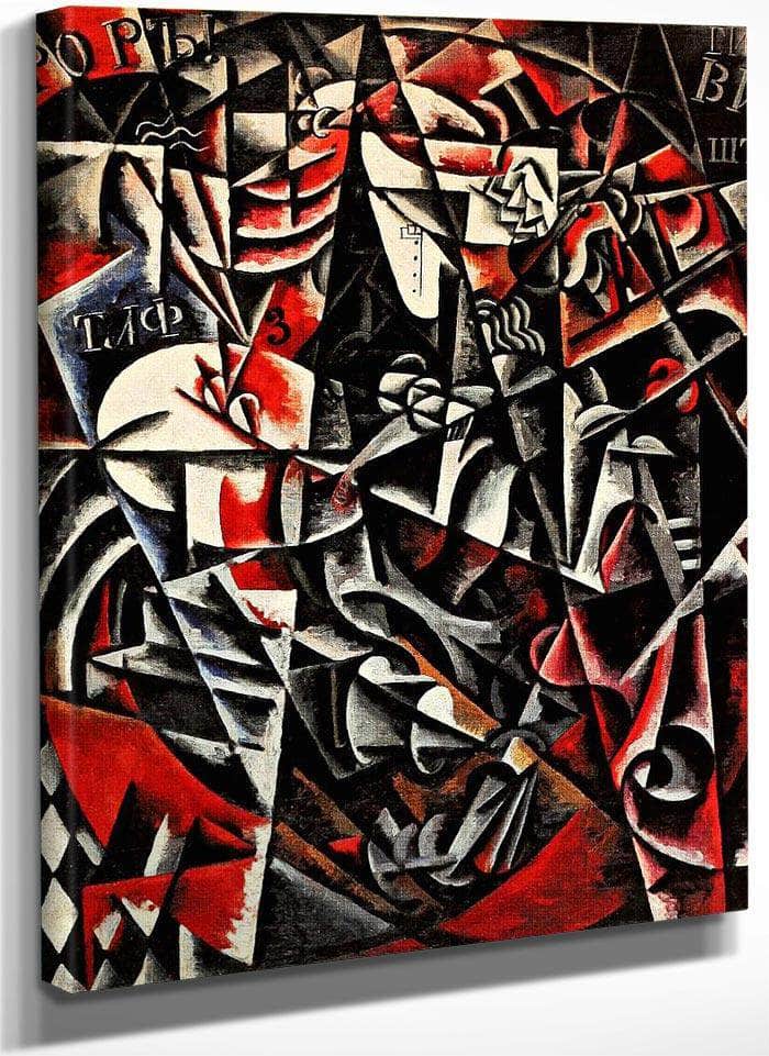 Traveling Woman By Liubov Popova Fine Art Print