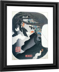Traveller On A Mountain Path At Night By Hiroshige Fine Art Print