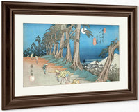 Travellers In The Moonlight By Hiroshige Fine Art Print