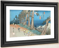 Travellers In The Moonlight By Hiroshige Fine Art Print