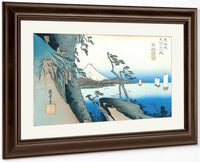Travellers On High Cliff By The Sea By Hiroshige Fine Art Print