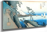 Travellers On High Cliff By The Sea By Hiroshige Fine Art Print