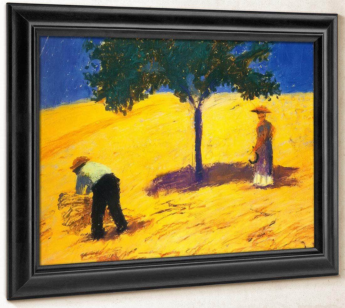 Tree In A Wheat Field By August Macke Fine Art Print