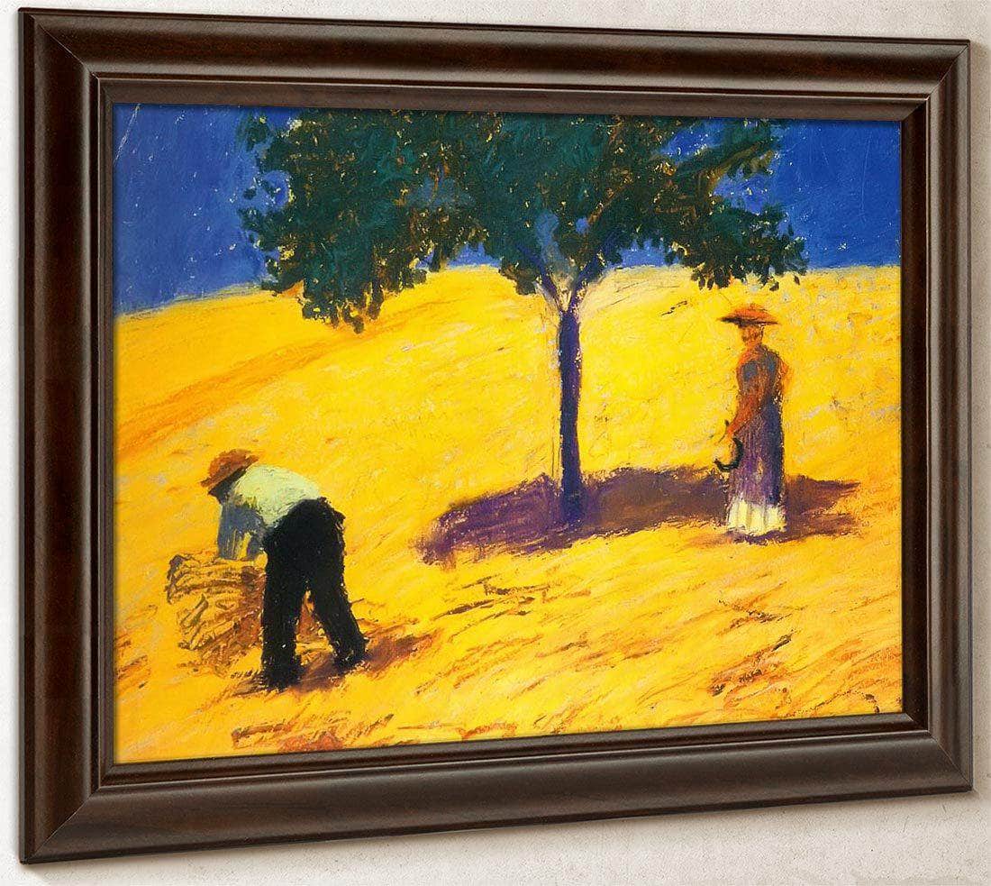 Tree In A Wheat Field By August Macke Fine Art Print