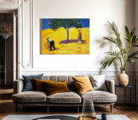 Tree In A Wheat Field By August Macke Fine Art Print