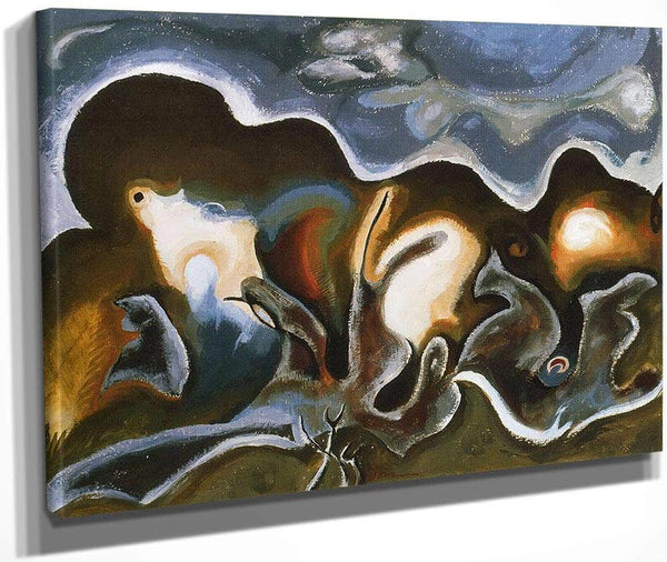 Tree Trunks By Arthur Dove Fine Art Print