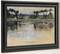 Trees Across The River By John Henry Twachtman Fine Art Print