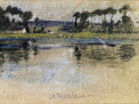 Trees Across The River By John Henry Twachtman Fine Art Print