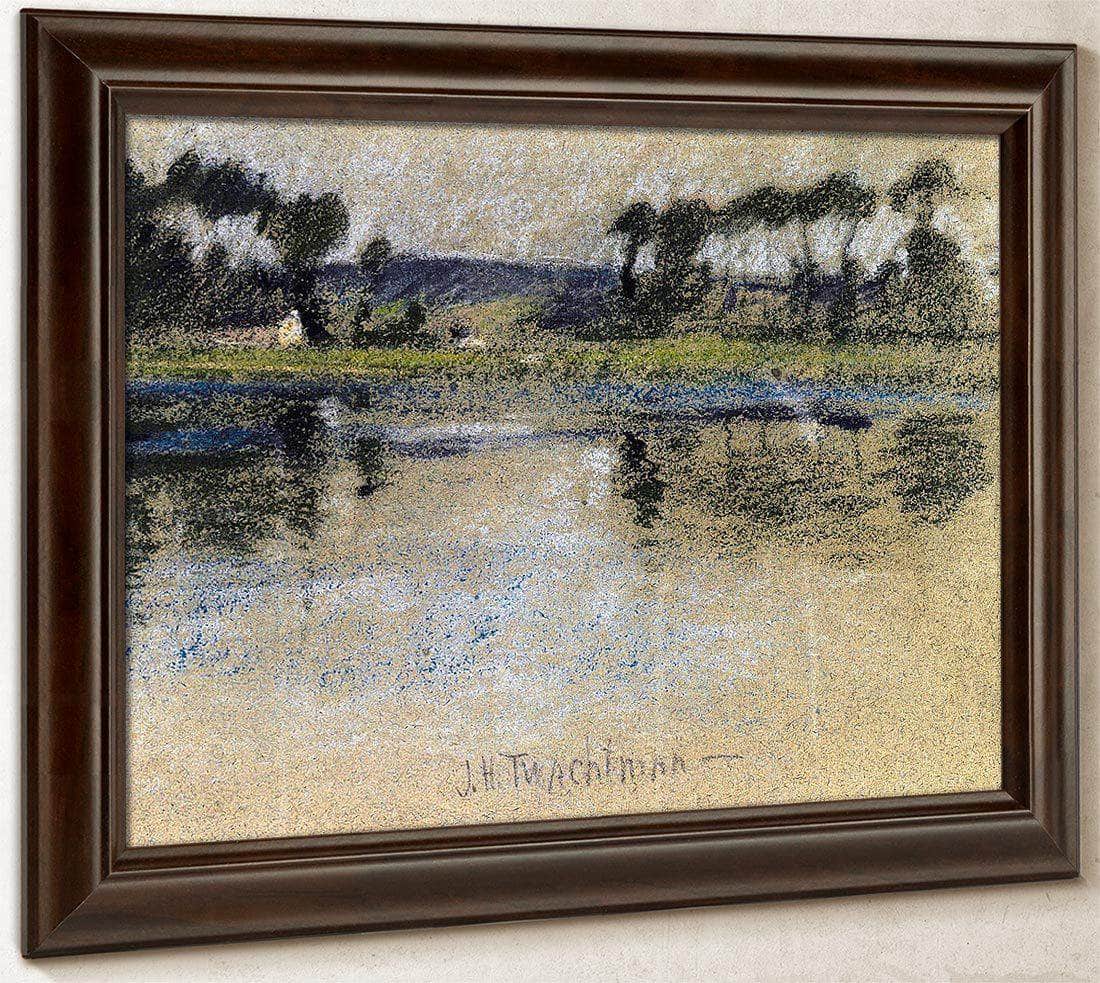 Trees Across The River By John Henry Twachtman Fine Art Print