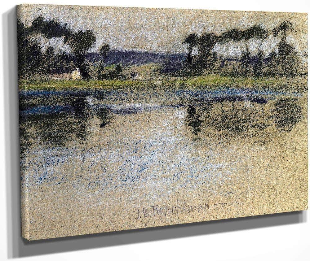 Trees Across The River By John Henry Twachtman Fine Art Print