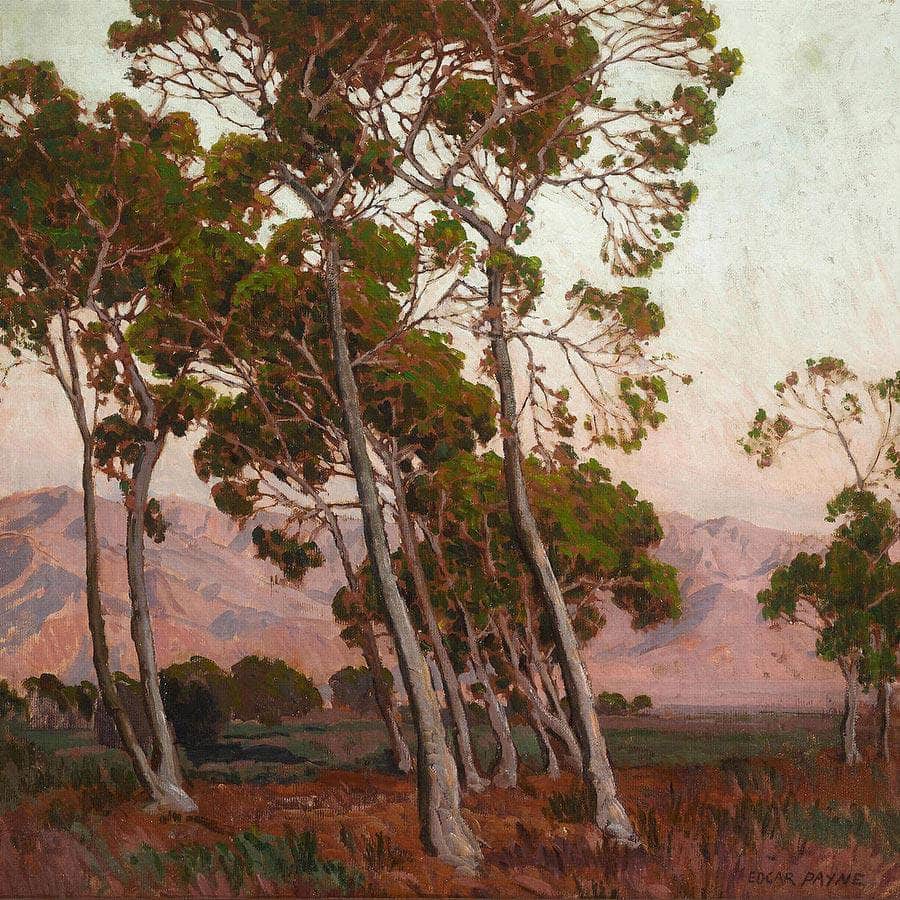 Trees Along The Foothills By Edgar Payne Fine Art Print