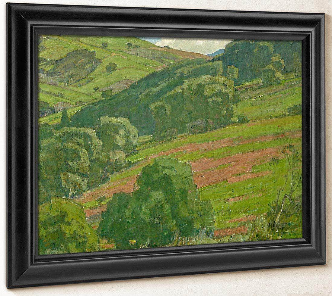 Trees Along The Foothills By William Wendt Fine Art Print