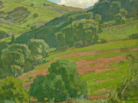 Trees Along The Foothills By William Wendt Fine Art Print