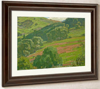 Trees Along The Foothills By William Wendt Fine Art Print