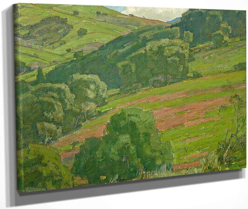 Trees Along The Foothills By William Wendt Fine Art Print