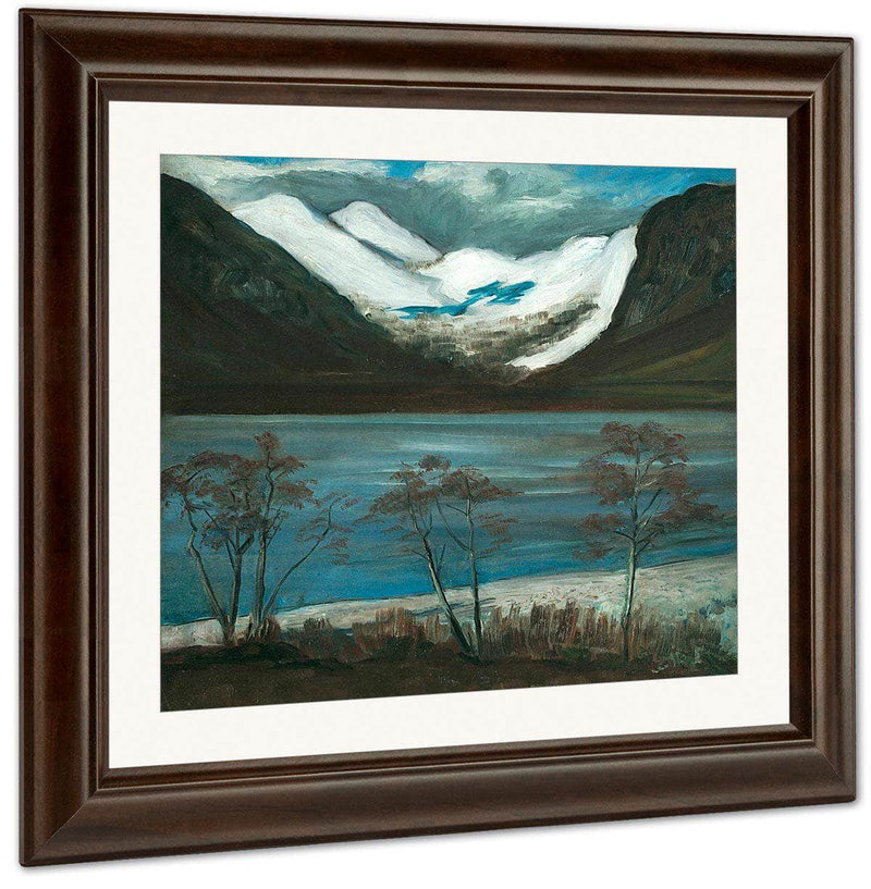 Trees And Snowy Mountains By Nicolai Astrup Fine Art Print