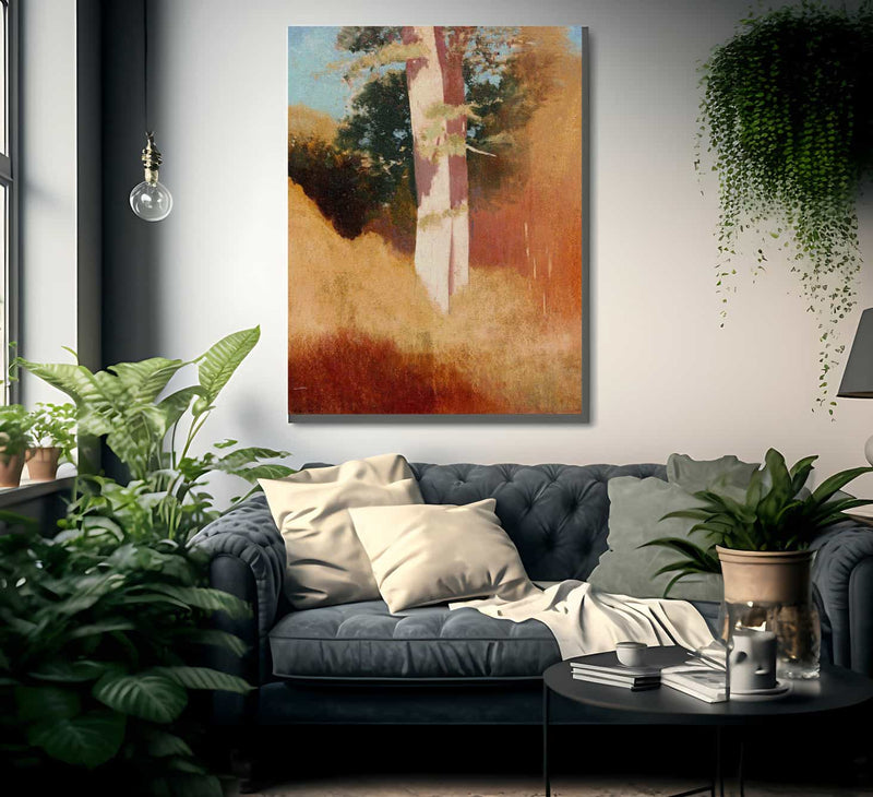 Trees In The Blue Sky By Odilon Redon Fine Art Print