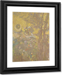 Trees On A Yellow Background 1901 Oil Tempera Charcoal Pastel 247X173Cm Musee Dorsay By Odilon Redon Fine Art Print