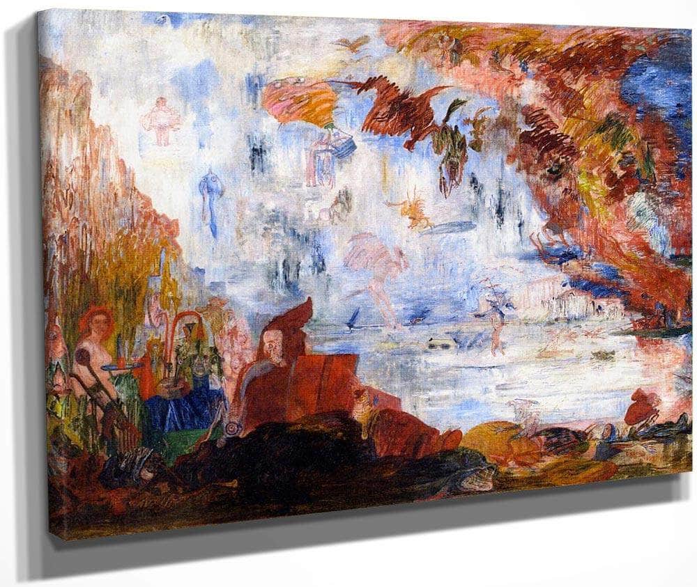 Tribulations Of Saint Anthony By James Ensor Fine Art Print