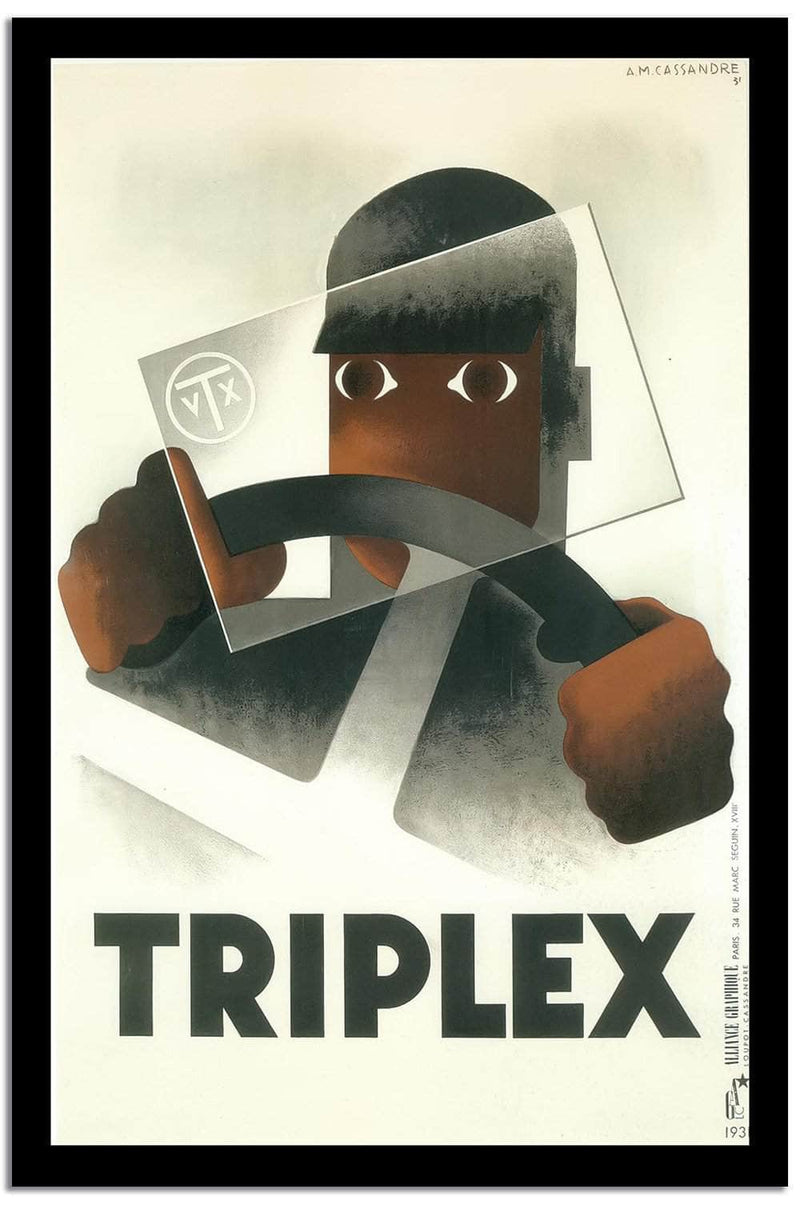 Triplex  Vintage Poster Fine Art Print