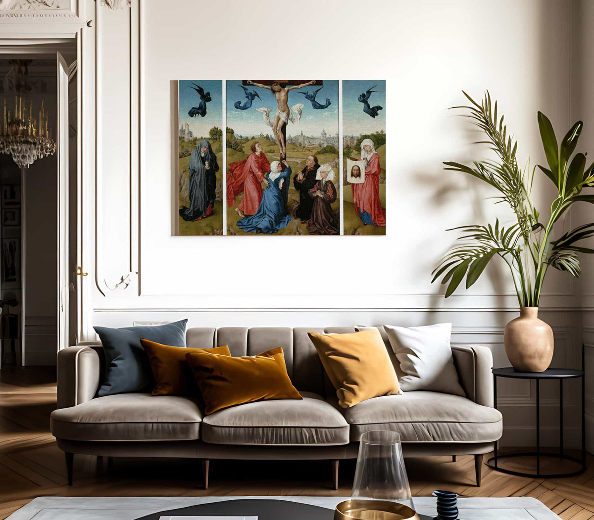 Triptych The Crucifixion 1445 By Rogier Van Der Weyden Fine Art Print