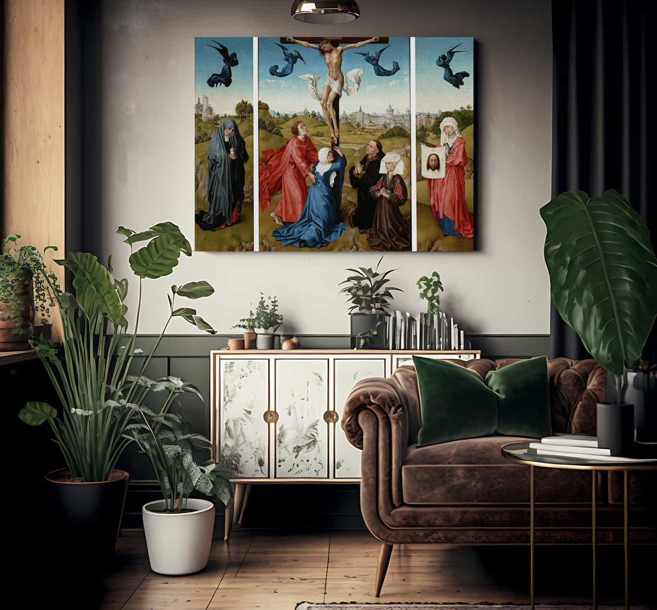 Triptych The Crucifixion 1445 By Rogier Van Der Weyden Fine Art Print