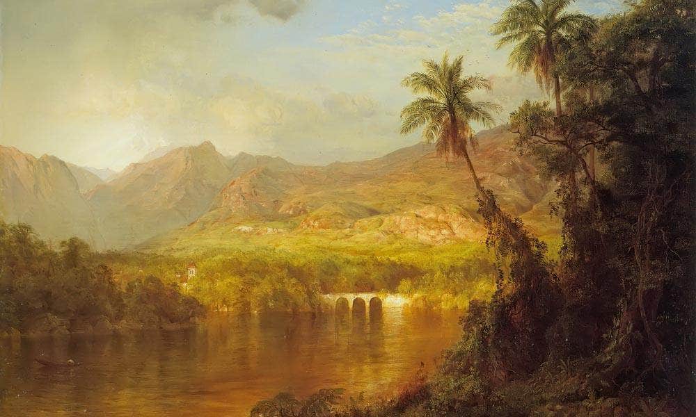 Tropical Scenery By Fredric Edwin Church Fine Art Print