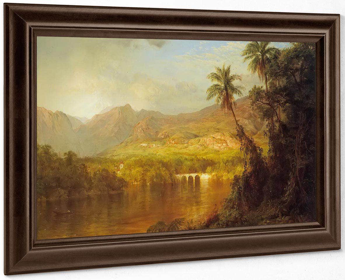 Tropical Scenery By Fredric Edwin Church Fine Art Print