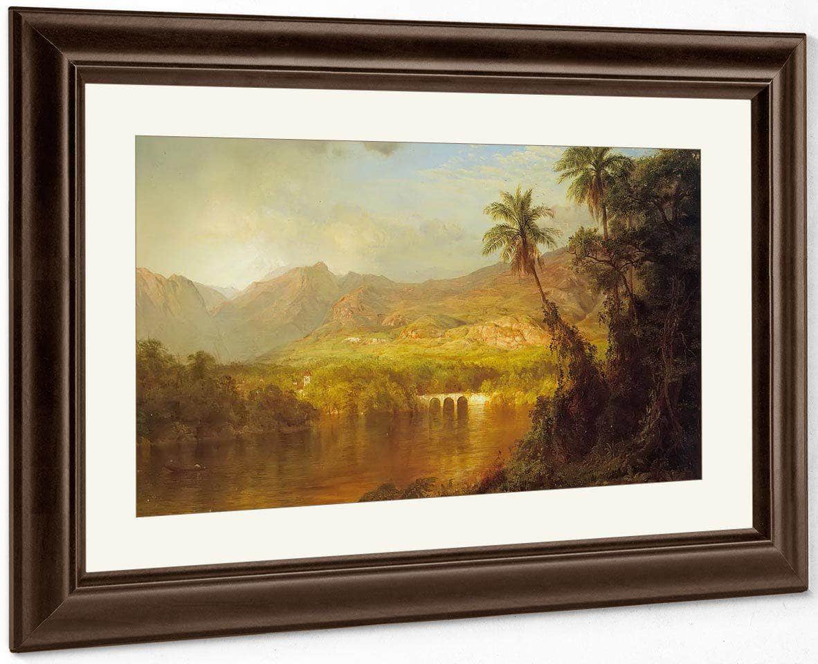 Tropical Scenery By Fredric Edwin Church Fine Art Print