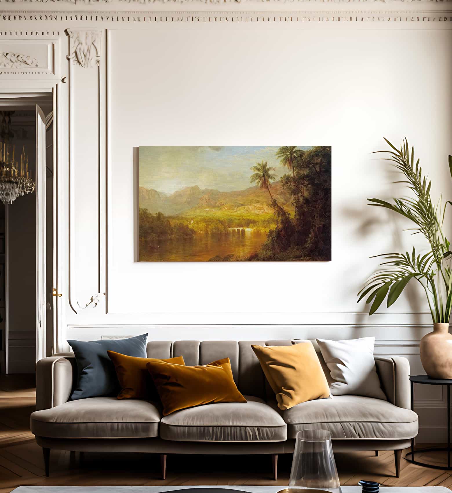 Tropical Scenery By Fredric Edwin Church Fine Art Print
