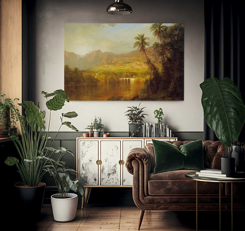 Tropical Scenery By Fredric Edwin Church Fine Art Print