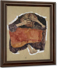 Troubled Woman By Egon Schiele Fine Art Print