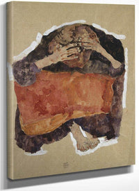 Troubled Woman By Egon Schiele Fine Art Print