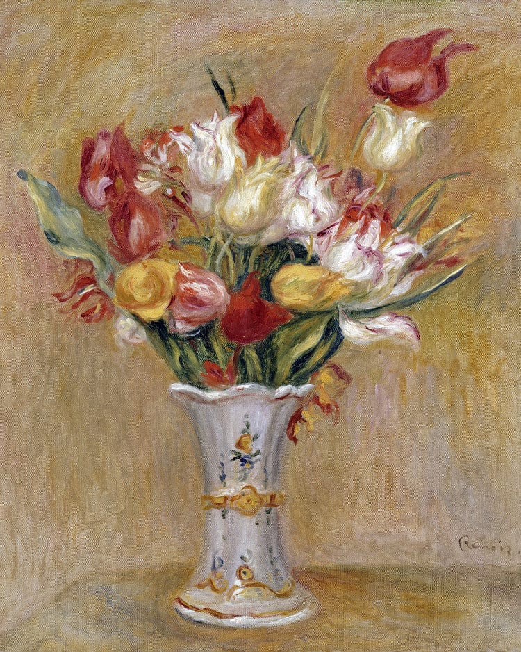 Tulipes, 1909 By Pierre Auguste Renoir Fine Art Print