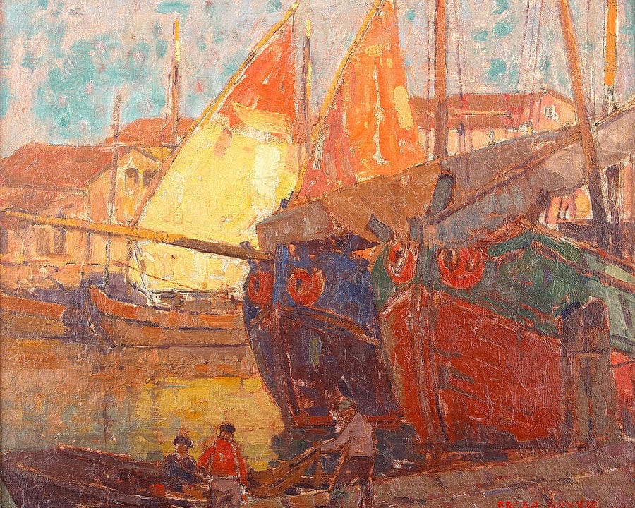 Tuna Boats By Edgar Payne Fine Art Print
