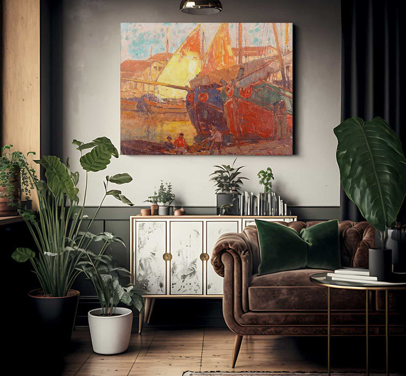 Tuna Boats By Edgar Payne Fine Art Print