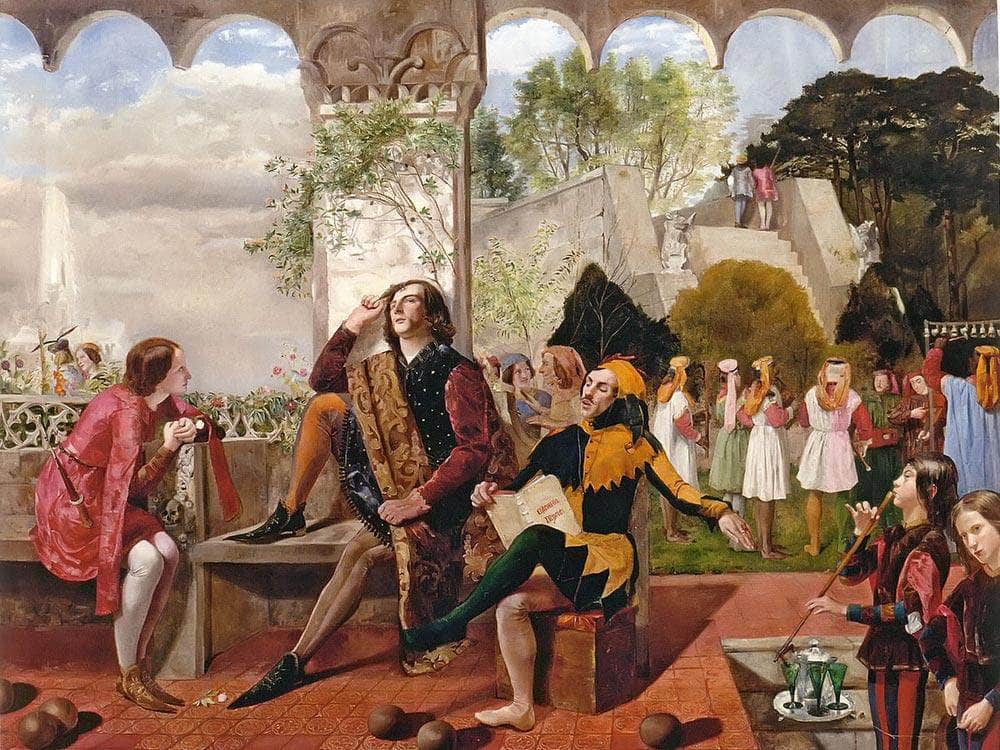 Twelfth Night By Walter Howell Deverell Fine Art Print