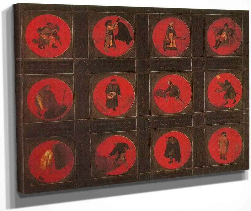 Twelve Proverbs 1558 By Pieter Bruegel Fine Art Print