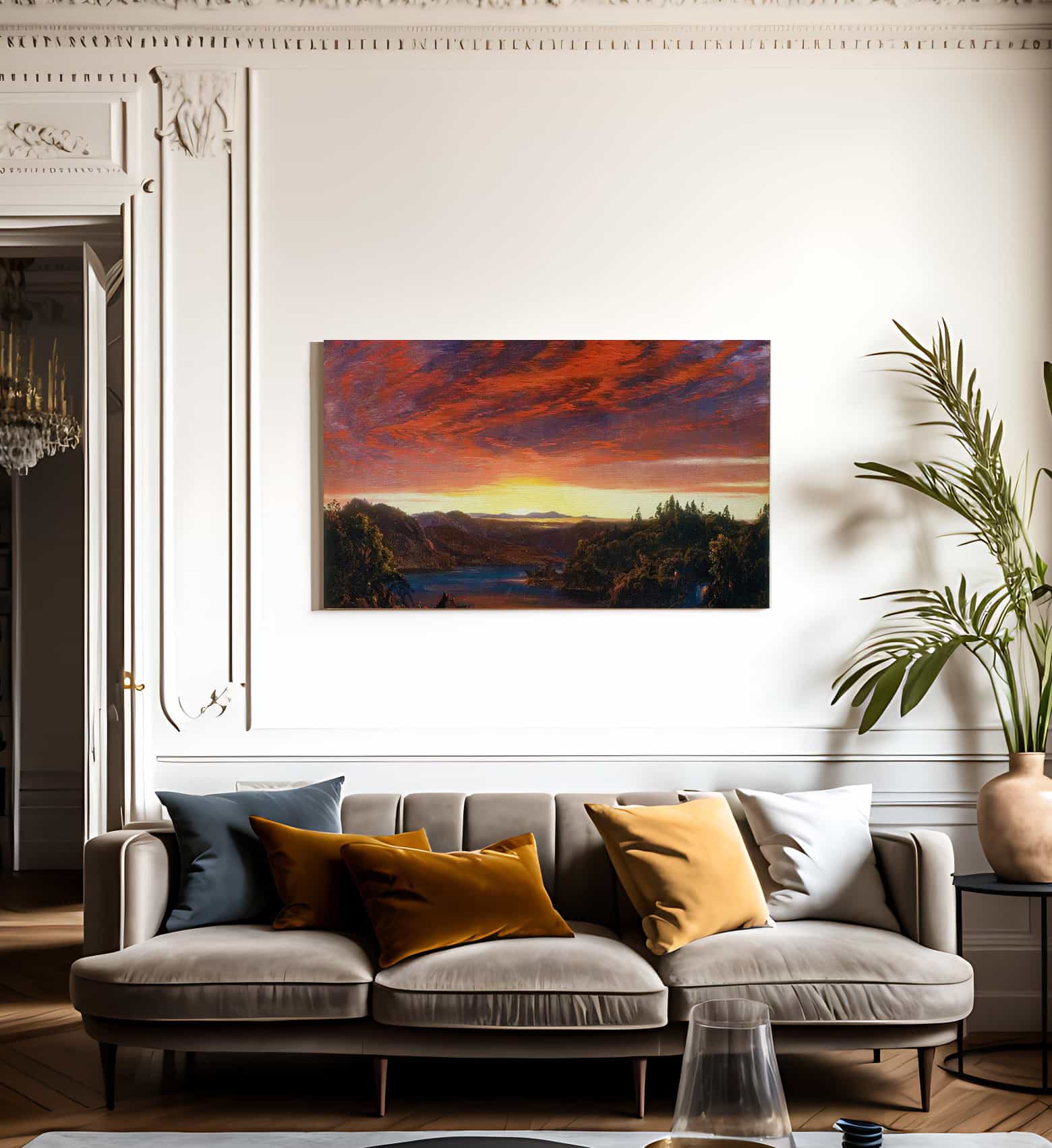 Twilight A Sketch By Frederic Edwin Church Fine Art Print