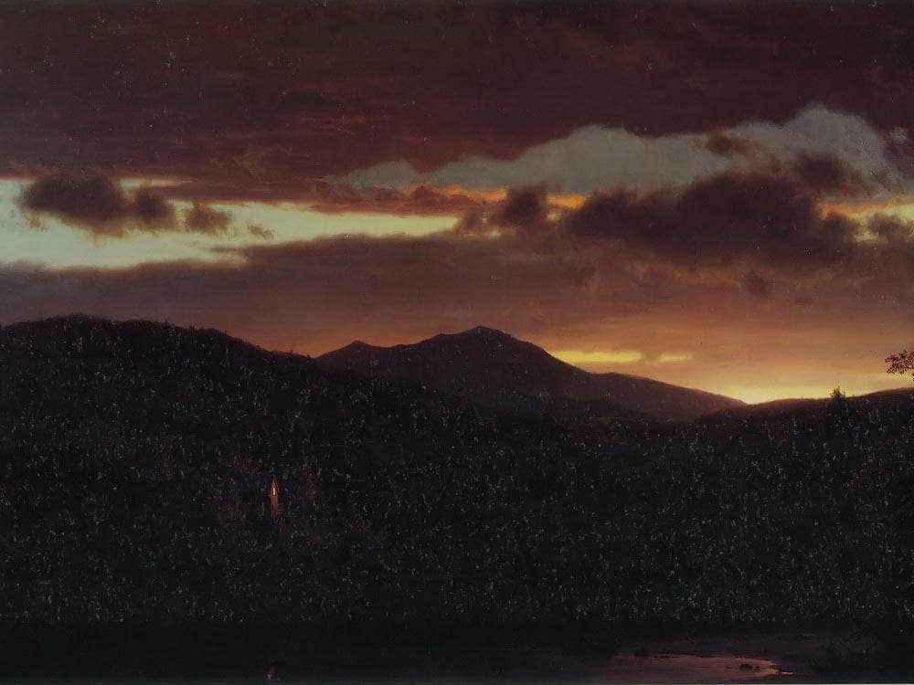 Twilight Catskill Mountain By Fredric Edwin Church Fine Art Print