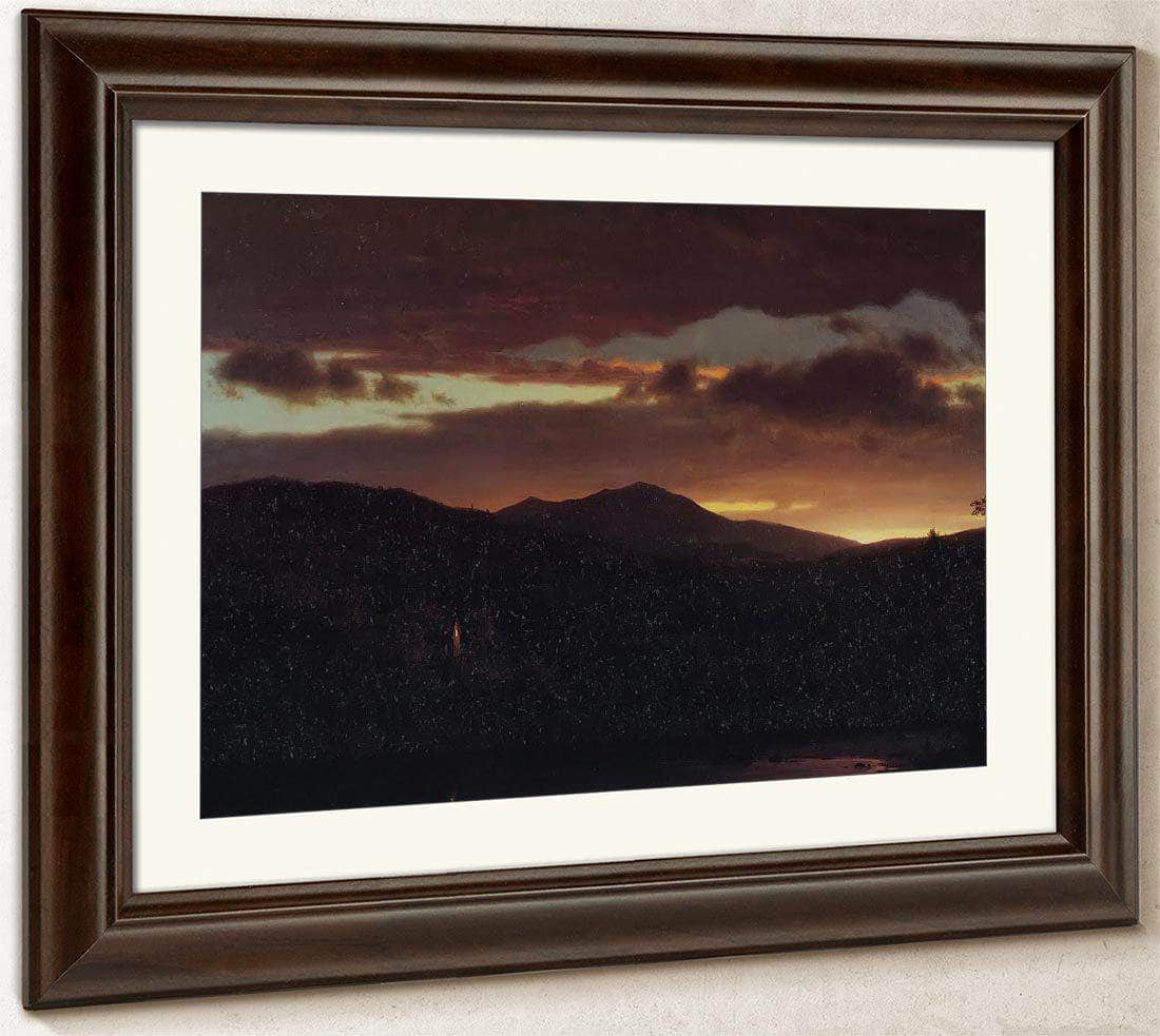 Twilight Catskill Mountain By Fredric Edwin Church Fine Art Print