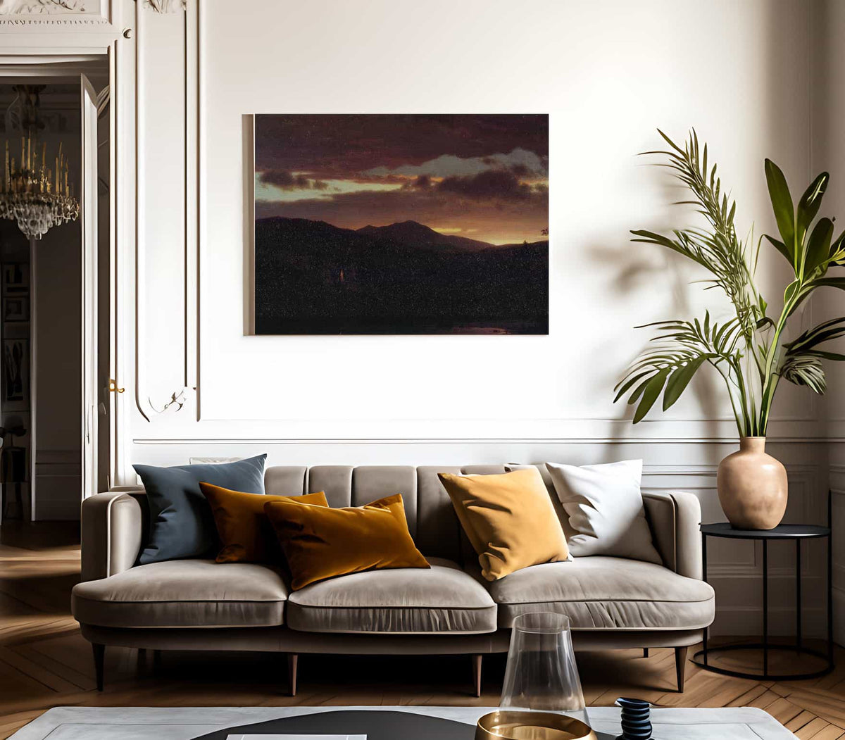 Twilight Catskill Mountain By Fredric Edwin Church Fine Art Print