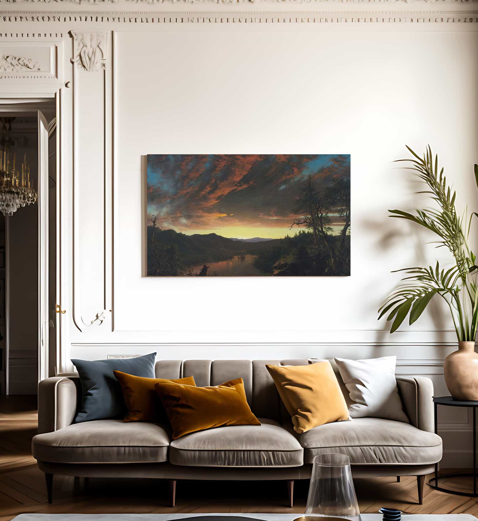 Twilight In The Wilderness 1860 By Frederic Edwin Church Fine Art Print