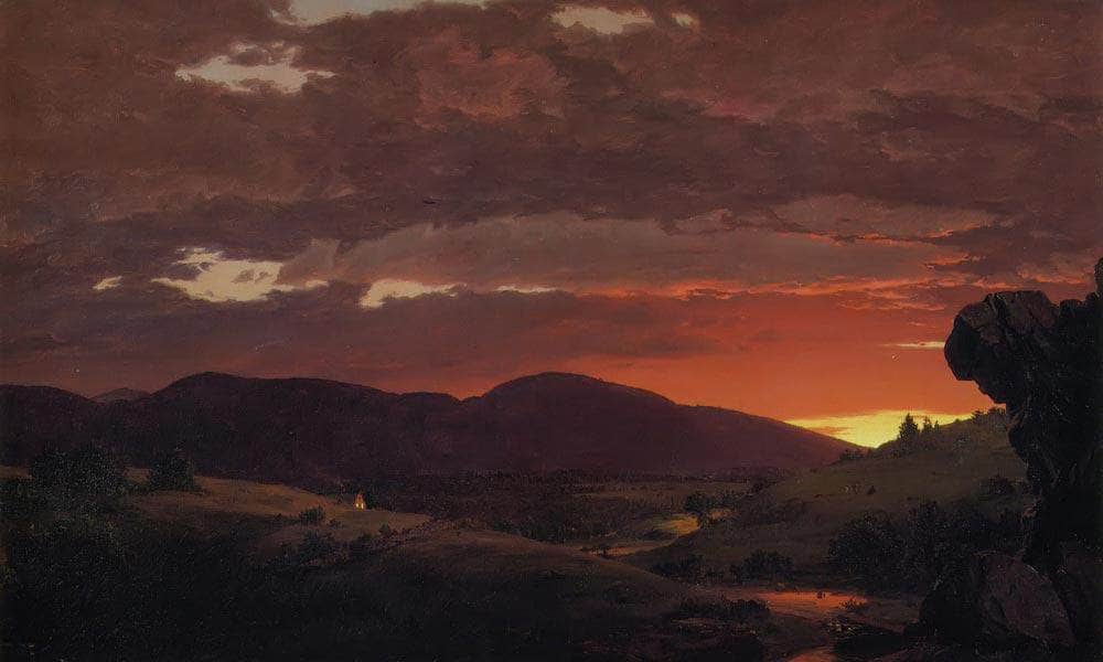 Twilight Short Arbiter Twixt Day And Night By Fredric Edwin Church Fine Art Print