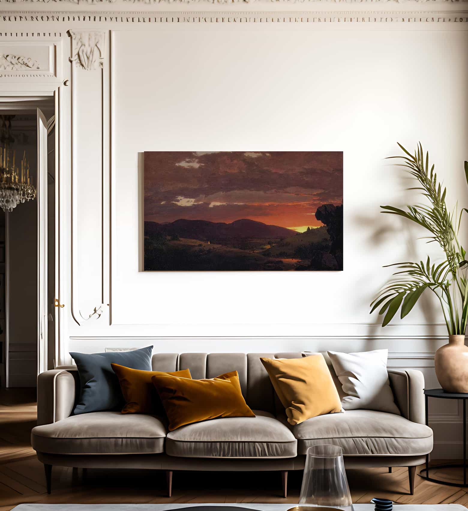 Twilight Short Arbiter Twixt Day And Night By Fredric Edwin Church Fine Art Print