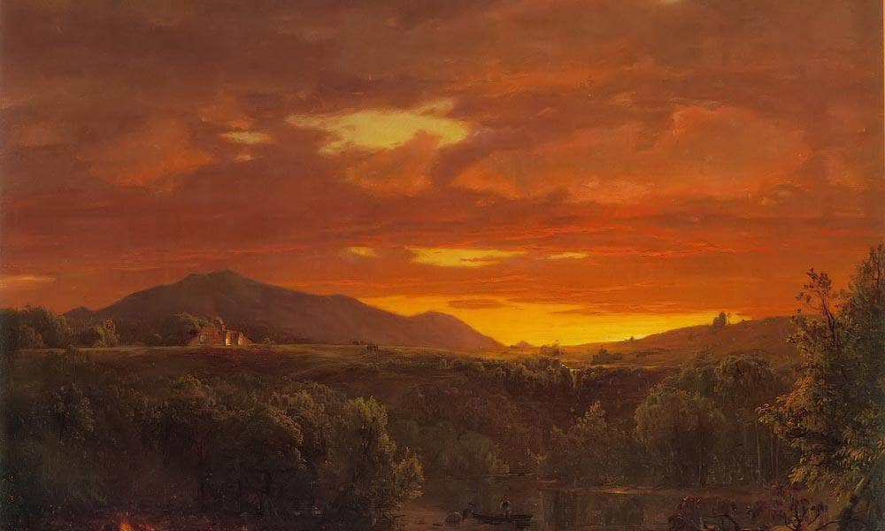 Twilight (Sunset) By Fredric Edwin Church Fine Art Print