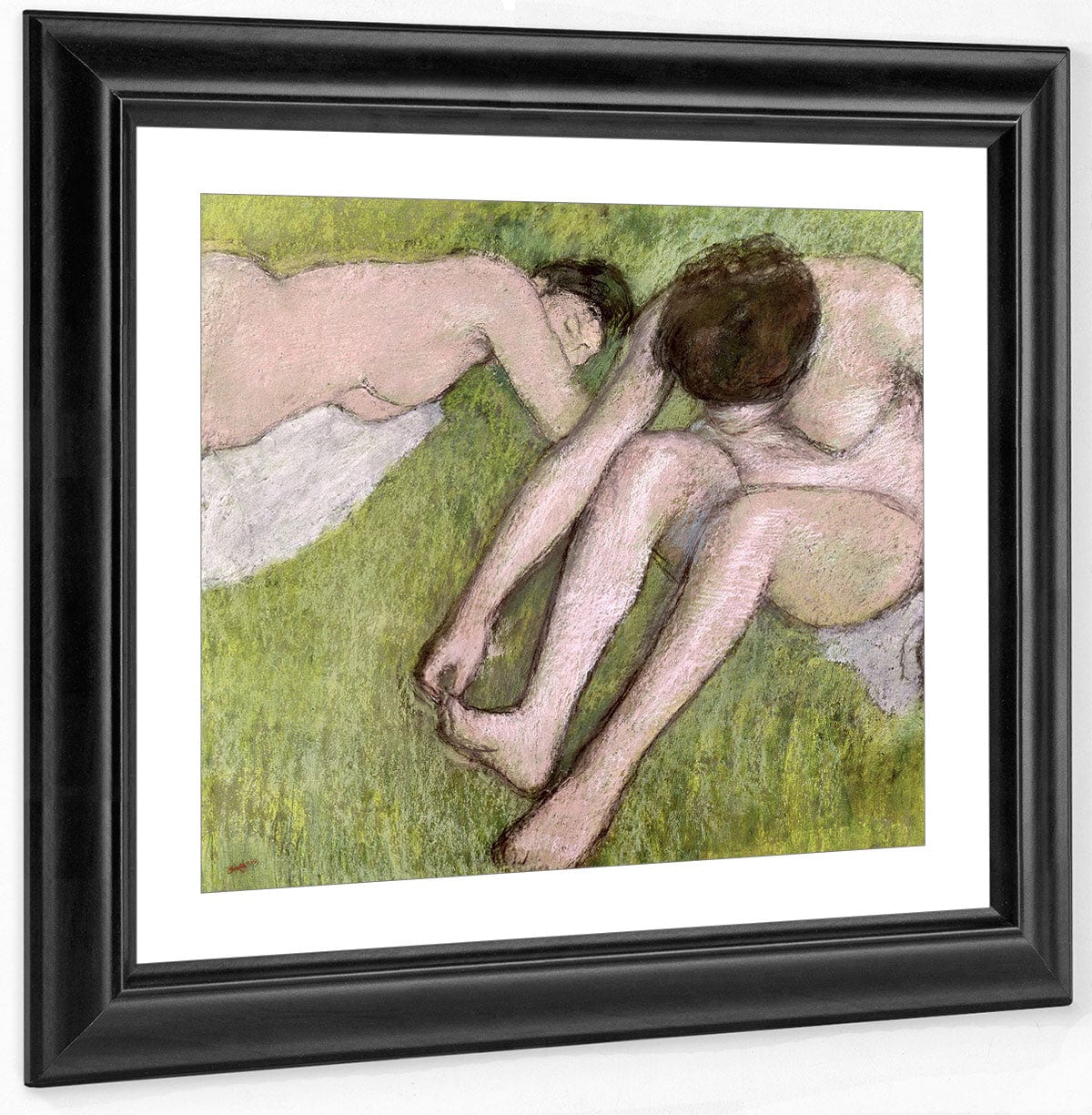 Two Bathers On The Grass By Edgar Degas Fine Art Print