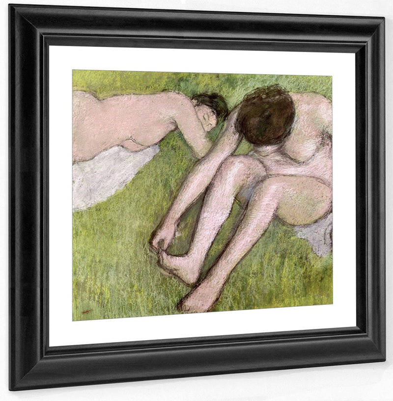 Two Bathers On The Grass By Edgar Degas Fine Art Print